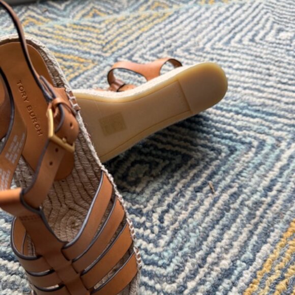 TORY BURCH FISHERMAN ESPADRILLE SANDAL Sz 7 - Picture 6 of 6